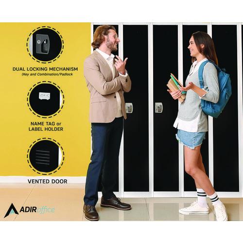 Picture of Steel Storage Locker, 1 Compartment, 12 x 12 x 72, Black
