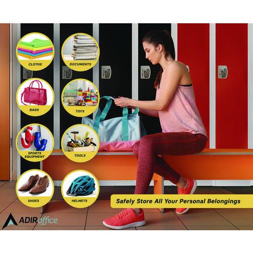 Picture of Steel Storage Locker, 1 Compartment, 12 x 12 x 72, Black