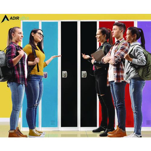 Picture of Steel Storage Locker, 1 Compartment, 12 x 12 x 72, Black