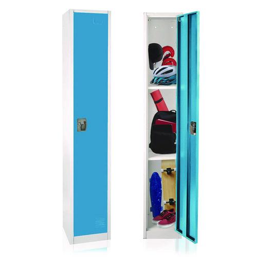 Picture of Steel Storage Locker, 1 Compartment, 12 x 12 x 72, Blue