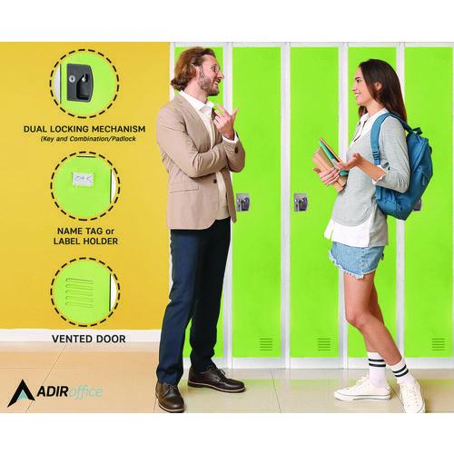 Picture of Steel Storage Locker, 1 Compartment, 12 x 12 x 72, Green