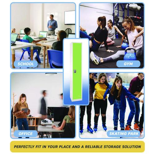 Picture of Steel Storage Locker, 1 Compartment, 12 x 12 x 72, Green