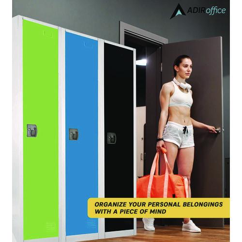 Picture of Steel Storage Locker, 1 Compartment, 12 x 12 x 72, Green