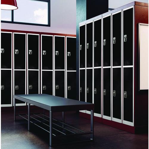 Picture of Steel Storage Locker, 2 Compartment, 12 x 12 x 72, Black