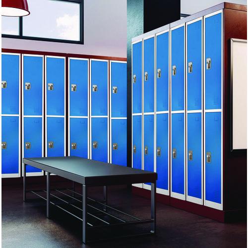 Picture of Steel Storage Locker, 2 Compartment, 12 x 12 x 72, Blue