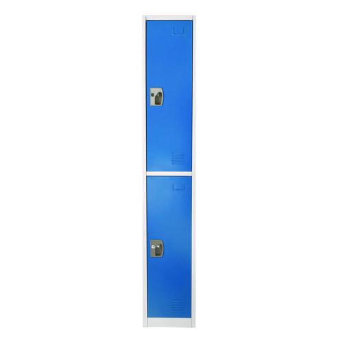 Picture of Steel Storage Locker, 2 Compartment, 12 x 12 x 72, Blue
