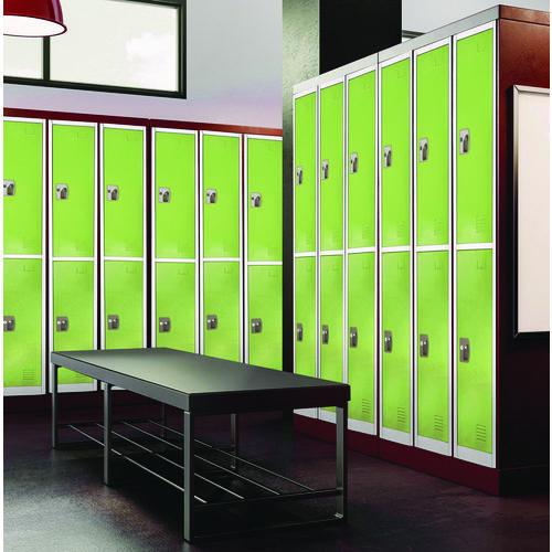 Picture of Steel Storage Locker, 2 Compartment, 12 x 12 x 72, Green