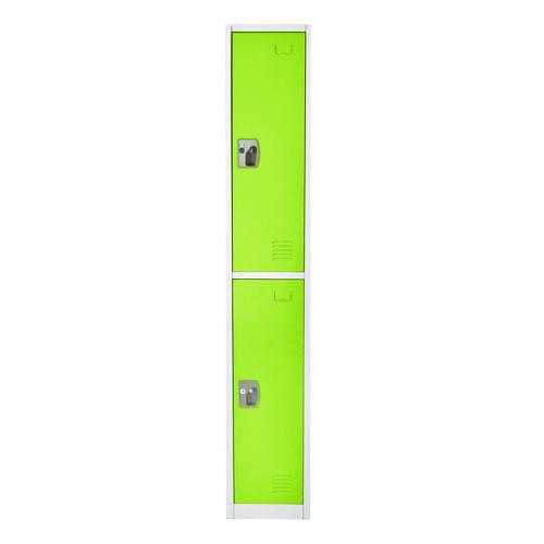 Picture of Steel Storage Locker, 2 Compartment, 12 x 12 x 72, Green
