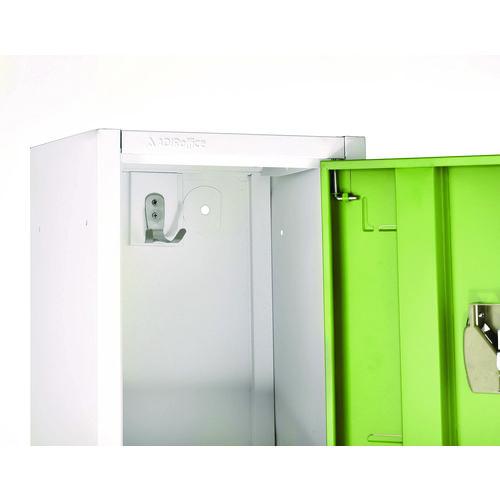 Picture of Steel Storage Locker, 2 Compartment, 12 x 12 x 72, Green