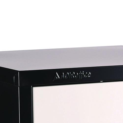 Picture of Steel Storage Locker, 3 Compartment, 12 x 12 x 72, Black Body/White Doors