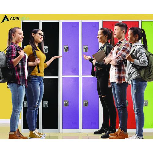 Picture of Steel Storage Locker, 2 Compartment, 12 x 12 x 72, Purple