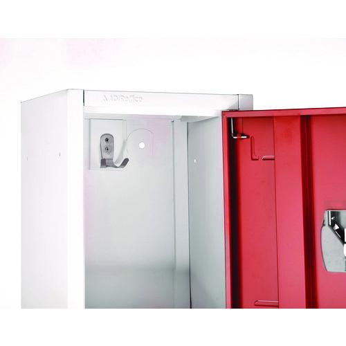 Picture of Steel Storage Locker, 2 Compartment, 12 x 12 x 72, Red