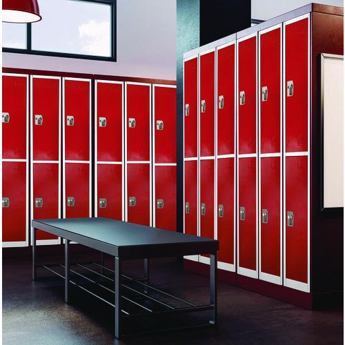 Picture of Steel Storage Locker, 2 Compartment, 12 x 12 x 72, Red