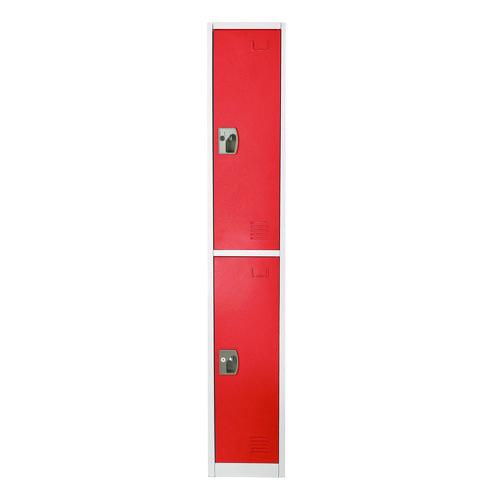 Picture of Steel Storage Locker, 2 Compartment, 12 x 12 x 72, Red