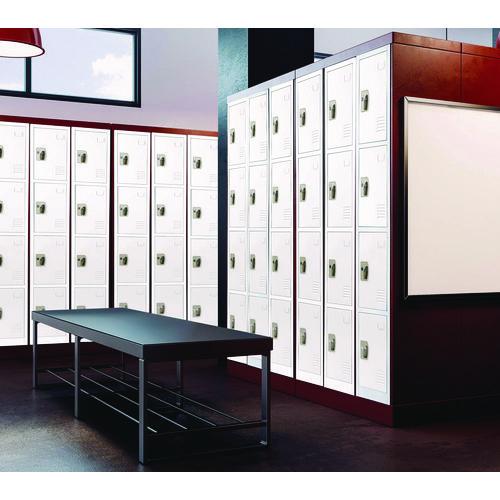 Picture of Steel Storage Locker, 4 Compartment, 12 x 12 x 72, White