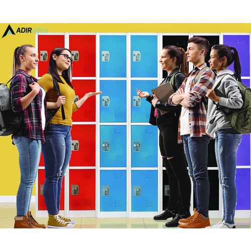 Picture of Steel Storage Locker, 4 Compartment, 12 x 12 x 72, Blue