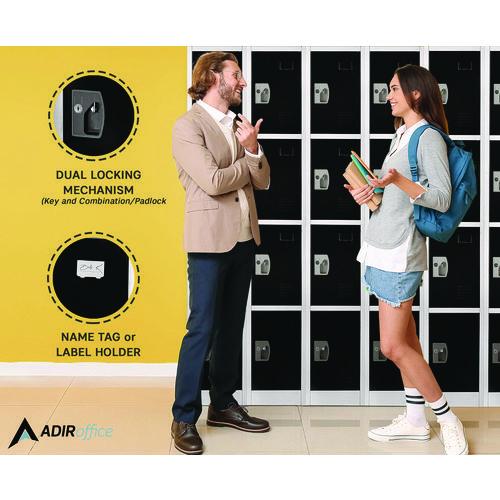 Picture of Steel Storage Locker, 6 Compartment, 12 x 12 x 72, Black