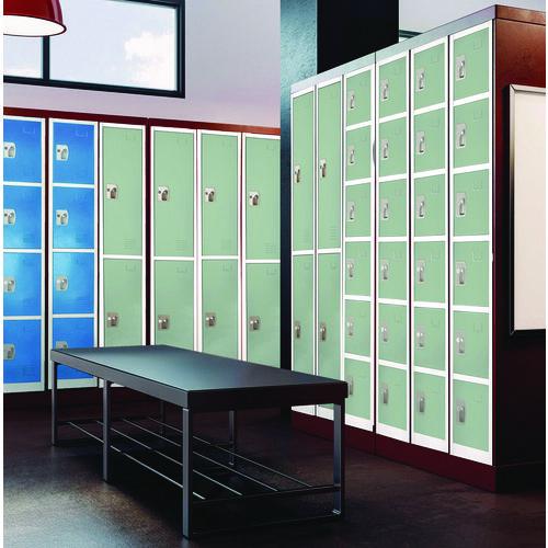 Picture of Steel Storage Locker, 6 Compartment, 12 x 12 x 72, Misty Green
