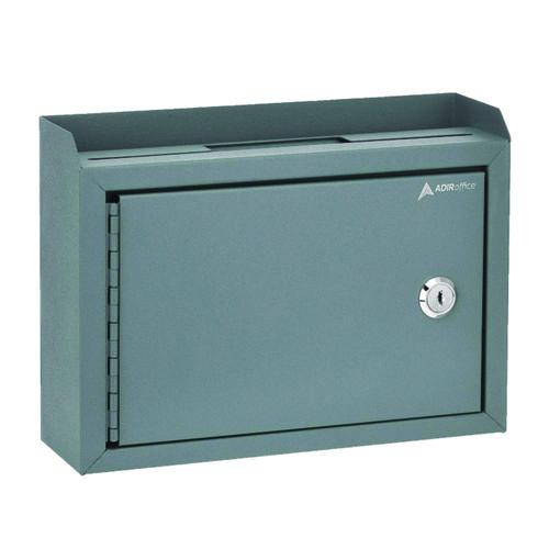 Picture of Medium Size Steel Multi-Purpose Secure Drop Box, 9.8 x 3.4 x 7.5, Gray