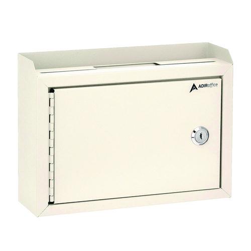 Picture of Medium Size Steel Multi-Purpose Secure Drop Box, 9.8 x 3.4 x 7.5, White