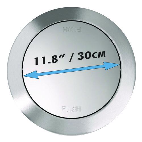 Picture of Swing Top Trash Can, 17 gal, Stainless Steel, Silver