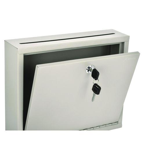 Picture of Large Size Steel Multi-Purpose Secure Drop Box, 12 x 3 x 10, Beige