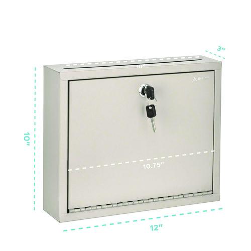 Picture of Large Size Steel Multi-Purpose Secure Drop Box, 12 x 3 x 10, Beige