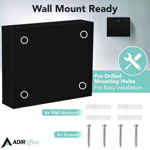 Picture of Large Size Steel Multi-Purpose Secure Drop Box, 12 x 3 x 10, Black