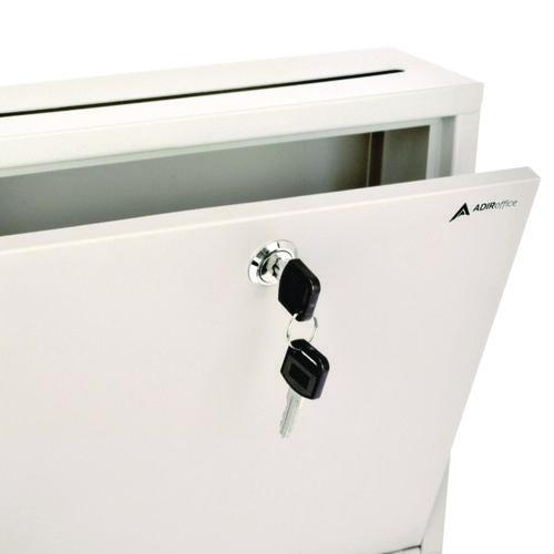 Picture of Large Size Steel Multi-Purpose Secure Drop Box, 12 x 3 x 10, White