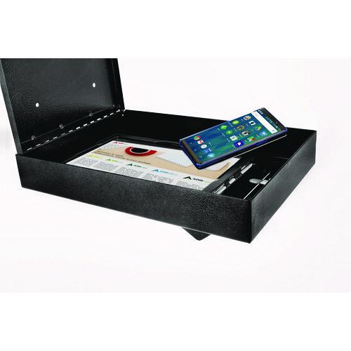 Picture of Large Wall Mounted Weatherproof Steel Secure Drop Box, 11 x 2.4 x 16, Black