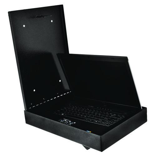 Picture of Large Wall Mounted Weatherproof Steel Secure Drop Box, 11 x 2.4 x 16, Black