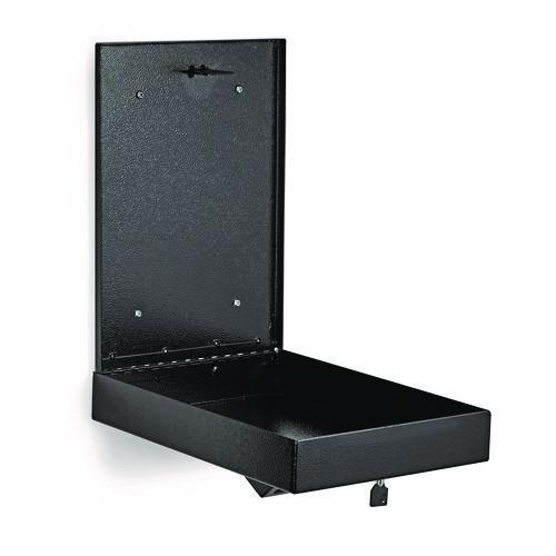 Picture of Large Wall Mounted Weatherproof Steel Secure Drop Box, 11 x 2.4 x 16, Black