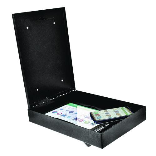 Picture of Large Wall Mounted Weatherproof Steel Secure Drop Box, 11 x 2.4 x 16, Black