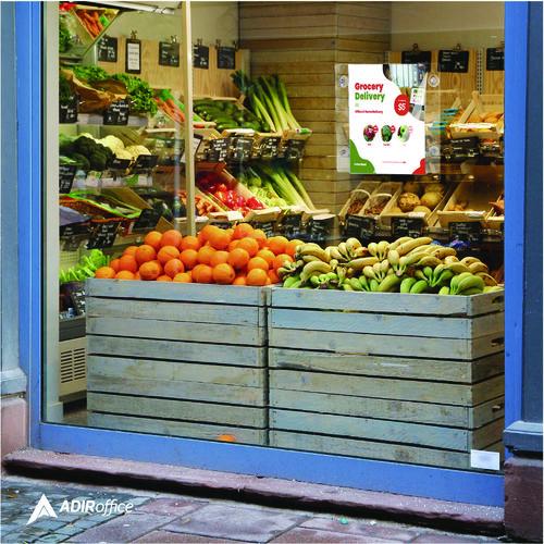 Picture of Clear Suction Acrylic Window Sign Holder, 8 x 11, Clear Frame, 2/Pack