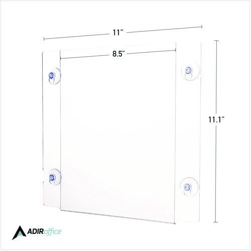 Picture of Clear Suction Acrylic Window Sign Holder, 8 x 11, Clear Frame, 2/Pack