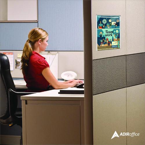 Picture of Wall Mount Side-Loading Acrylic Sign Holders, 8 x 11, Clear Frame, 6/Pack