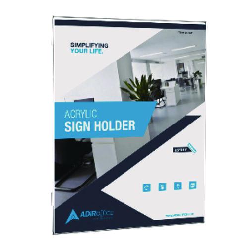 Picture of Wall Mount Side-Loading Acrylic Sign Holders, 8 x 11, Clear Frame, 6/Pack