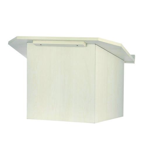Picture of Foldable Tabletop Podium Lectern Speaker Stand, 27 x 16 x 19, White