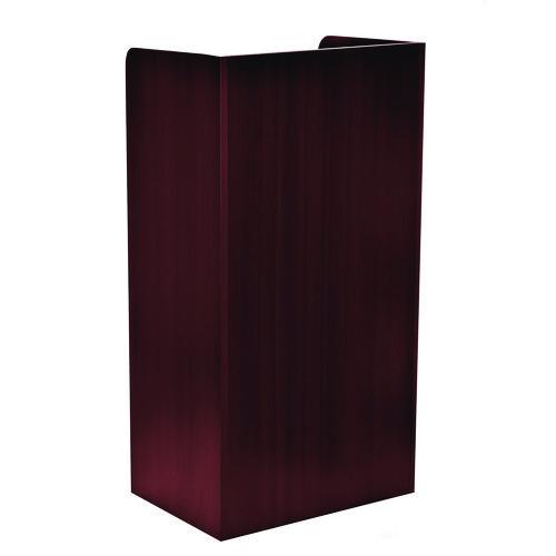Picture of Wood Mobile Presentation Lectern Speaker Stand with Shelves, 22.44 x 16.53 x 45.98, Mahogany