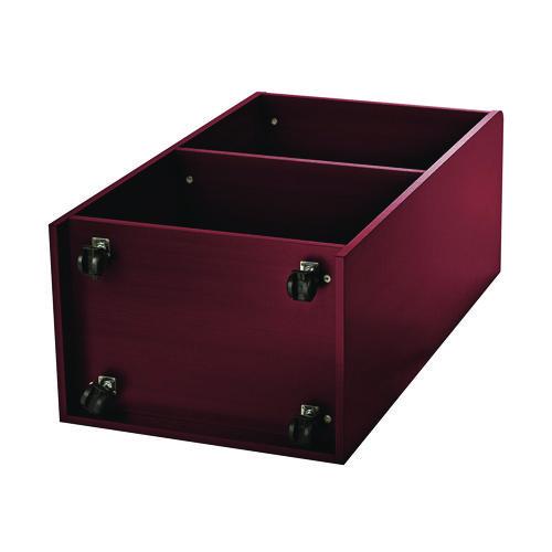 Picture of Wood Mobile Presentation Lectern Speaker Stand with Shelves, 22.44 x 16.53 x 45.98, Mahogany