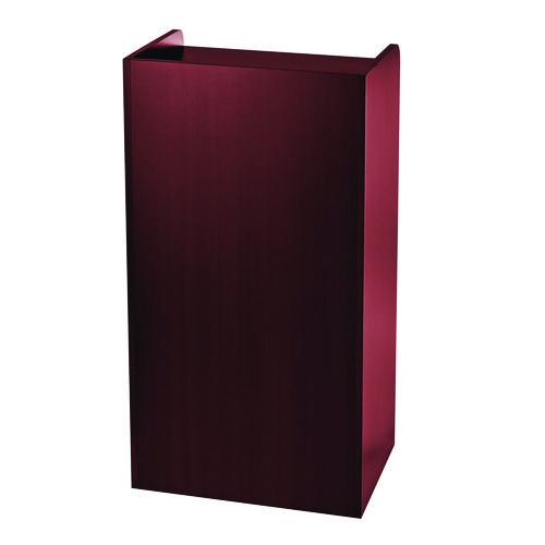 Picture of Wood Mobile Presentation Lectern Speaker Stand with Shelves, 22.44 x 16.53 x 45.98, Mahogany