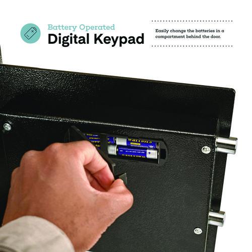 Picture of 1.1 cu ft Steel Digital Secure Money Deposit Safe with Digital keypad, 15.3 x 13.5 x 19, Black