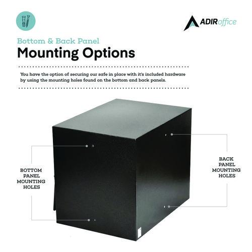 Picture of 1.1 cu ft Steel Digital Secure Money Deposit Safe with Digital keypad, 15.3 x 13.5 x 19, Black