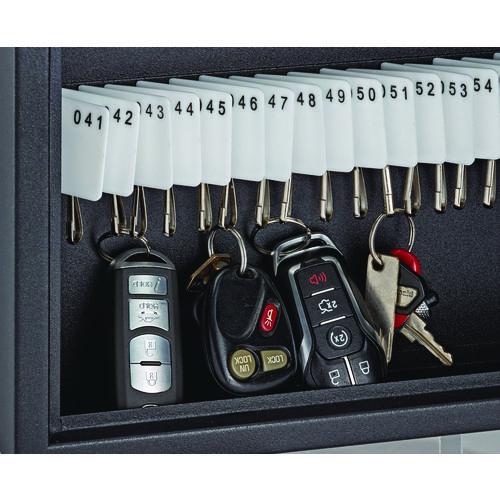Picture of Steel Digital Lock Key Cabinet, 60-Key, 13 x 2.6 x 17, Stainless Steel 304, Black