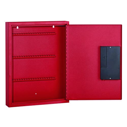 Picture of Steel Digital Lock Key Cabinet, 60-Key, 13 x 2.6 x 17, Stainless Steel 304, Red
