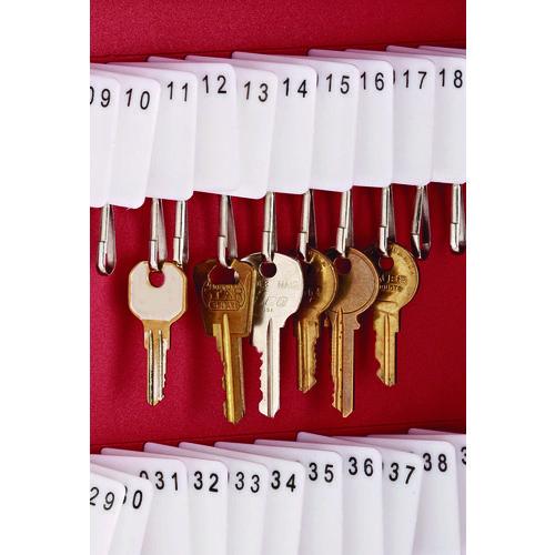 Picture of Steel Digital Lock Key Cabinet, 60-Key, 13 x 2.6 x 17, Stainless Steel 304, Red