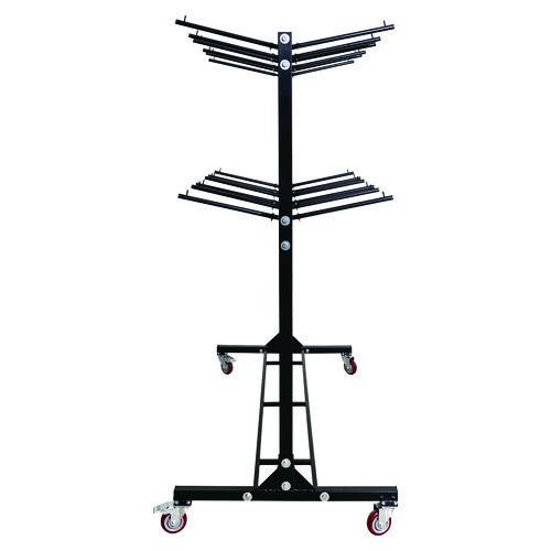Picture of Steel Folding Chair Two-Tier Utility Cart, Metal, 1,000 lb Capacity, 33 x 65 x 68.5, Black