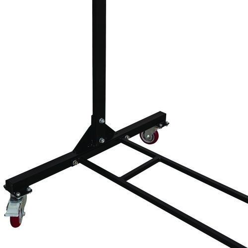 Picture of Steel Folding Chair Two-Tier Utility Cart, Metal, 1,000 lb Capacity, 33 x 65 x 68.5, Black