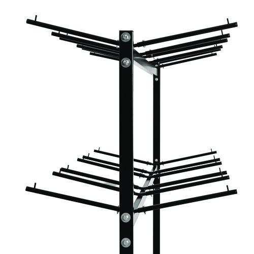 Picture of Steel Folding Chair Two-Tier Utility Cart, Metal, 1,000 lb Capacity, 33 x 65 x 68.5, Black