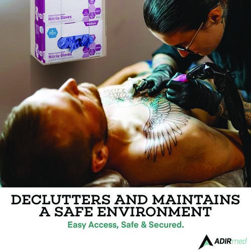 Picture of Acrylic Glove Dispenser, Triple Box Capacity, 10.2 x 3.5 x 16.1, Clear